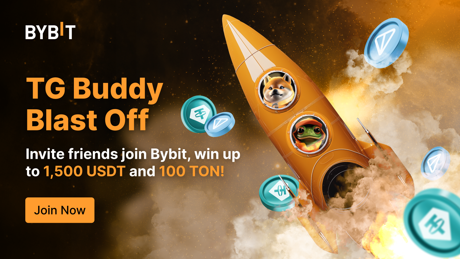 Bybit Announcement TG Buddy Blast Off Win Up To 1 500 USDT 100