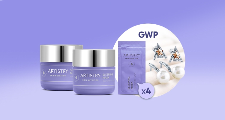 Gwp Set Berkembar Artistry Skin Nutrition Sleeping Mask Amwaynow