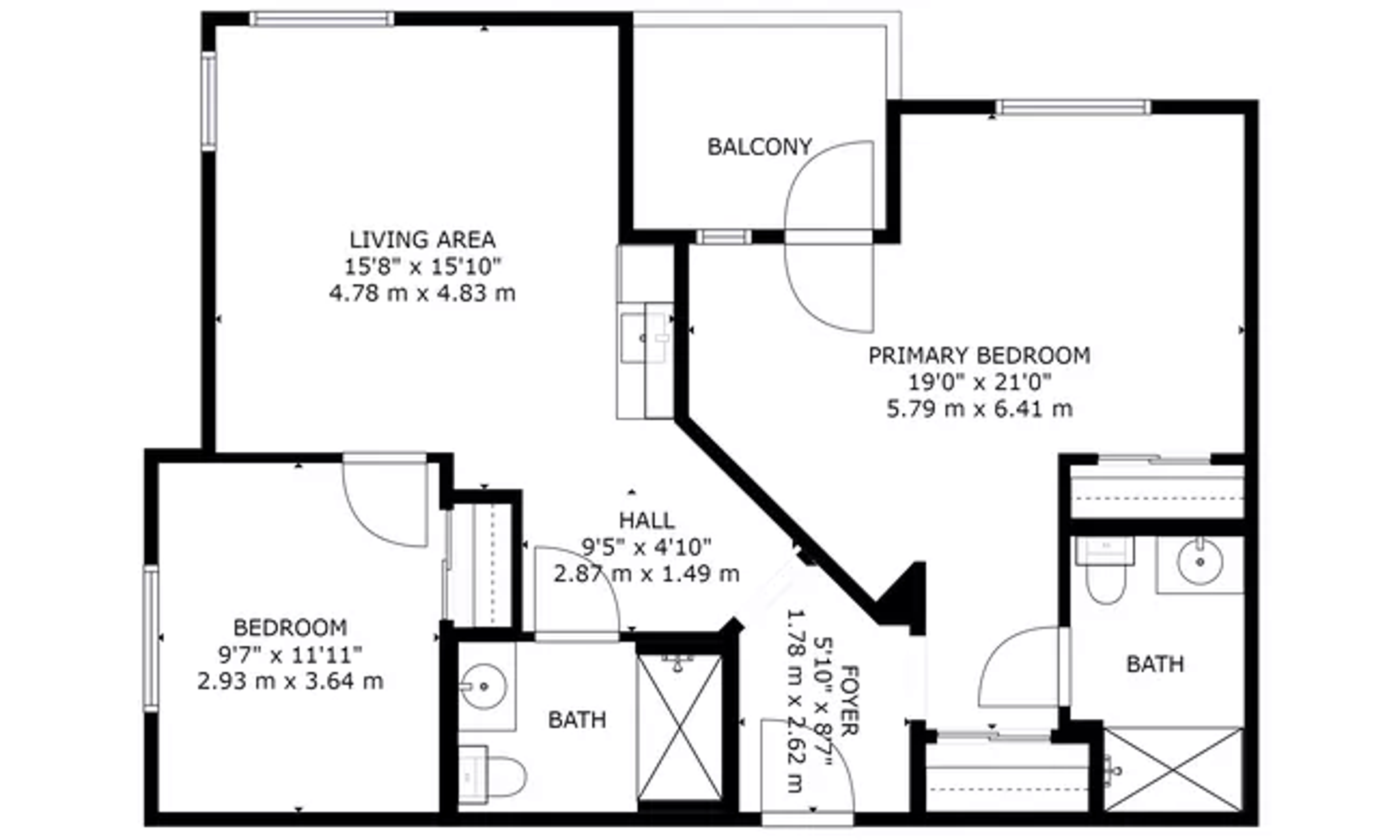 Edgemont Sample 2 Bedroom Plan