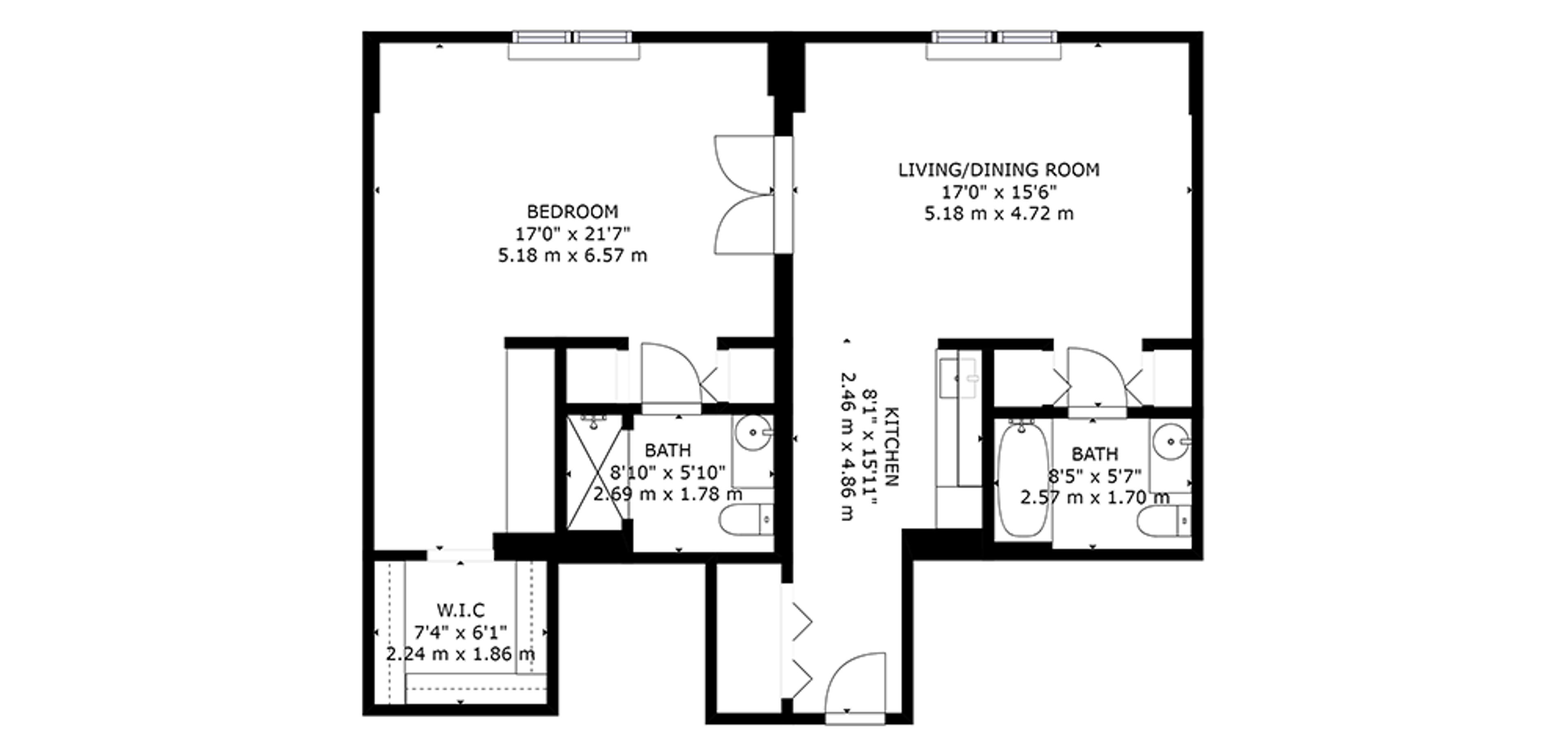 The Franklin Sample 1 Bedroom Featured Suite 1