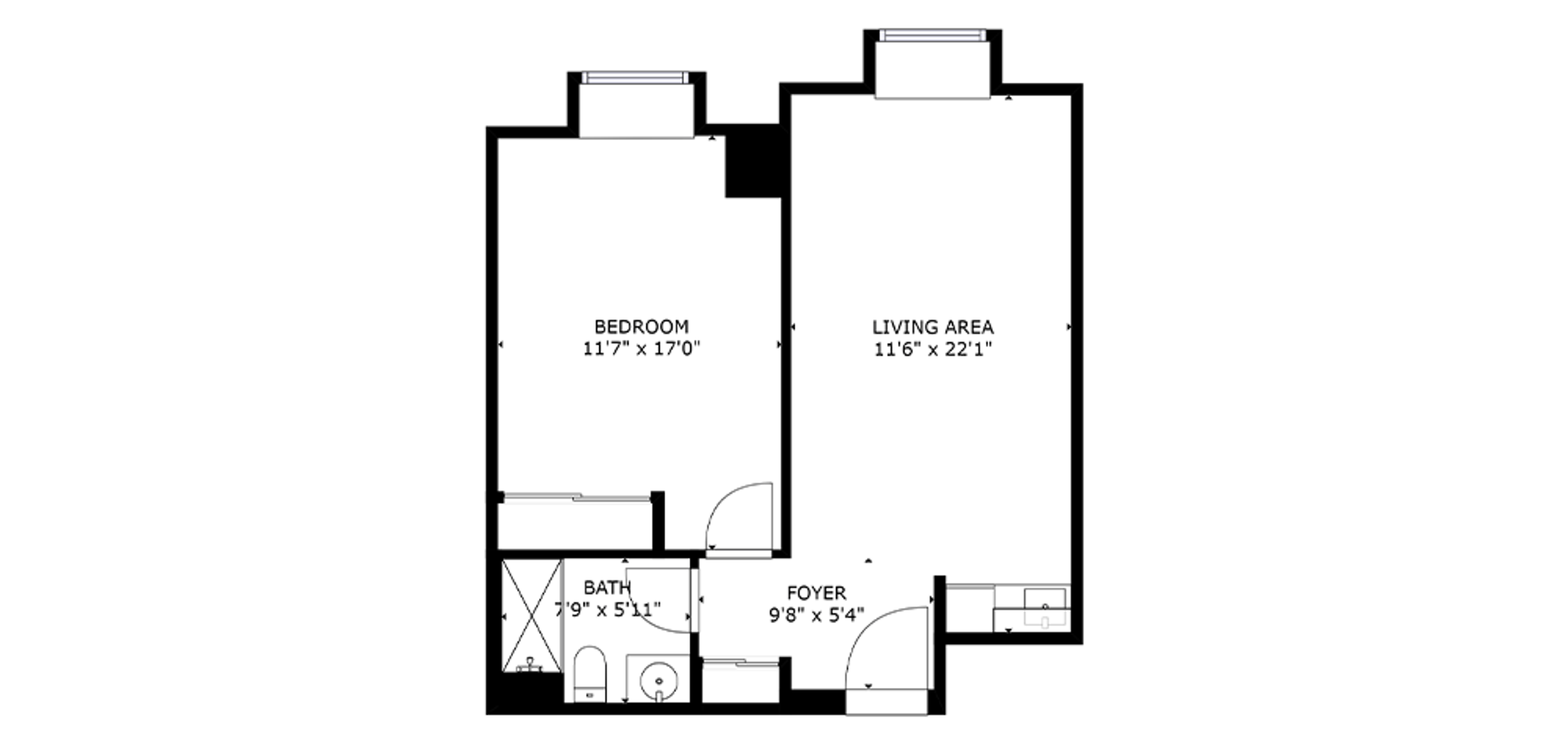 Birkdale Place Sample 1 Bedroom Plan B