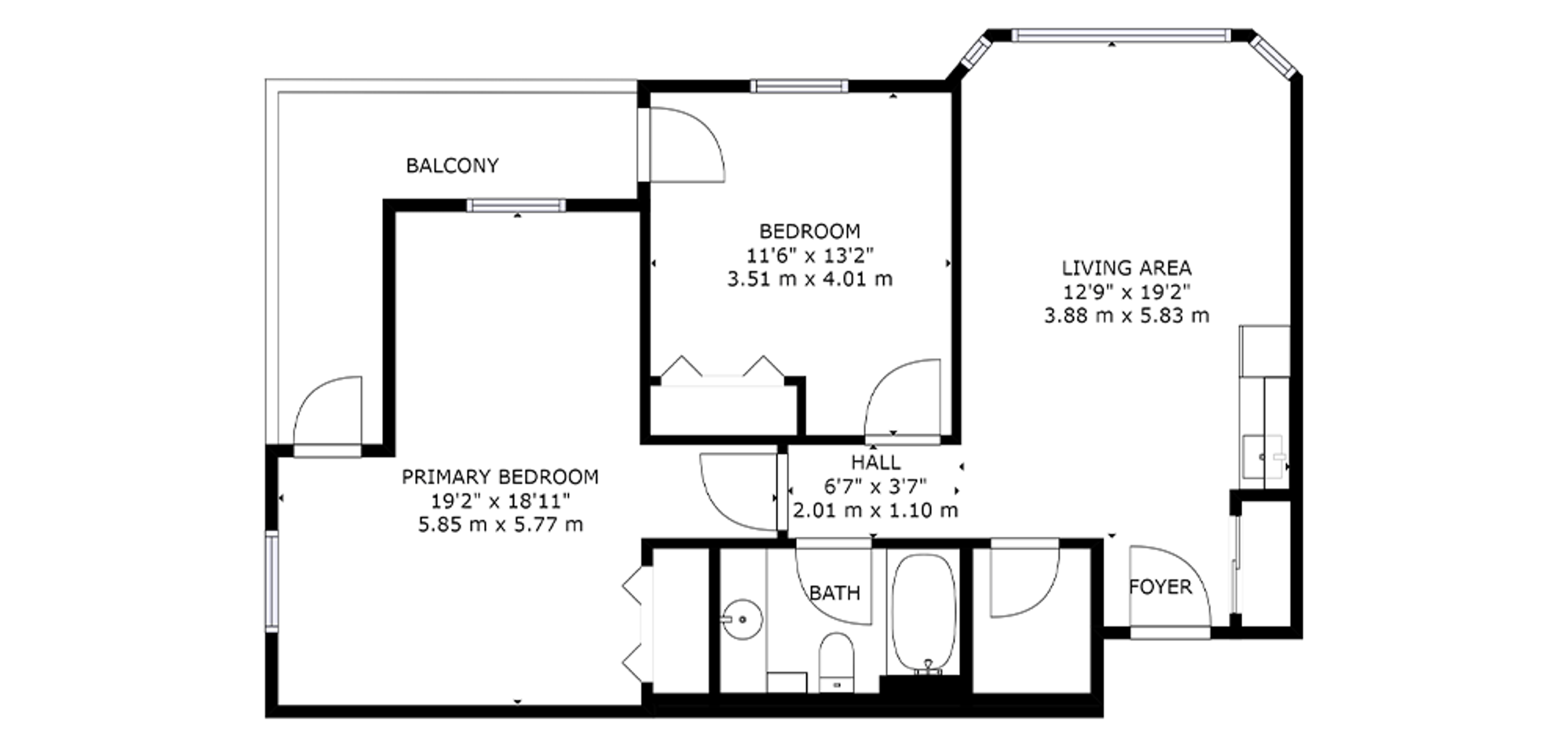 Evergreen Sample 2 Bedroom Plan B