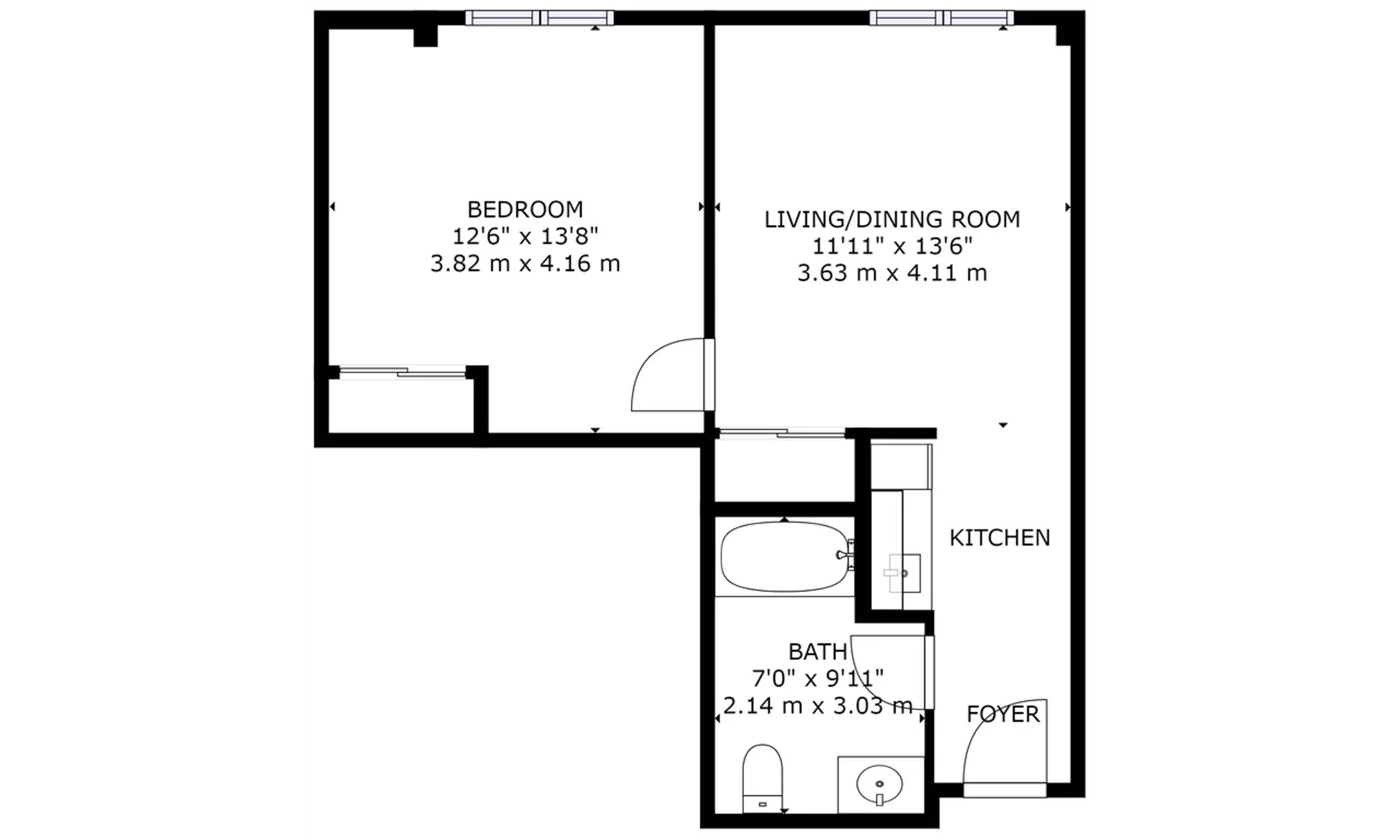 Renaissance Sample 1 Bedroom Plan A