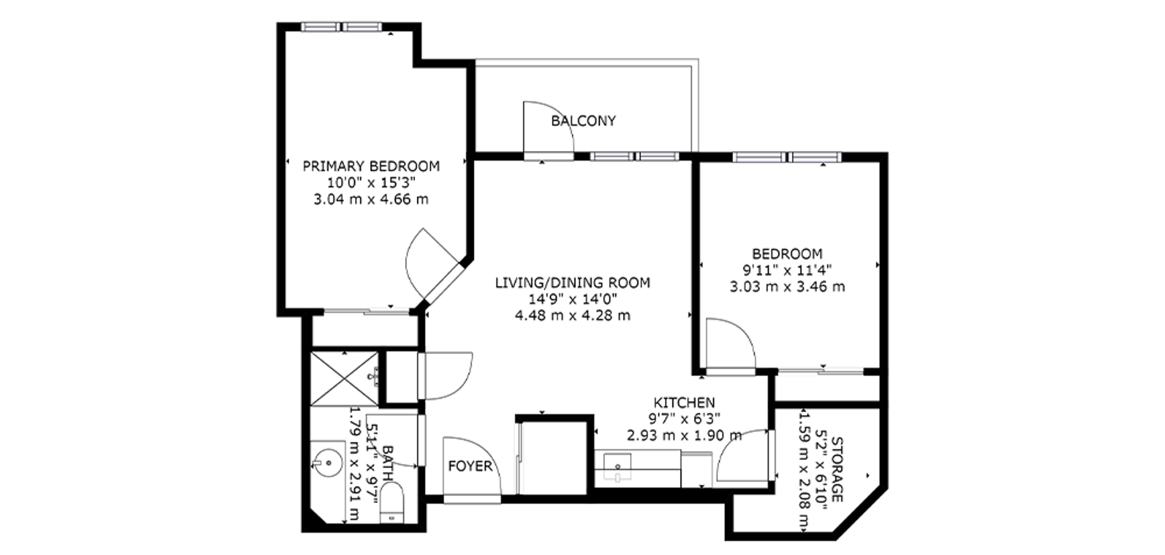 Fleetwood Villa Sample 2 Bedroom Plan