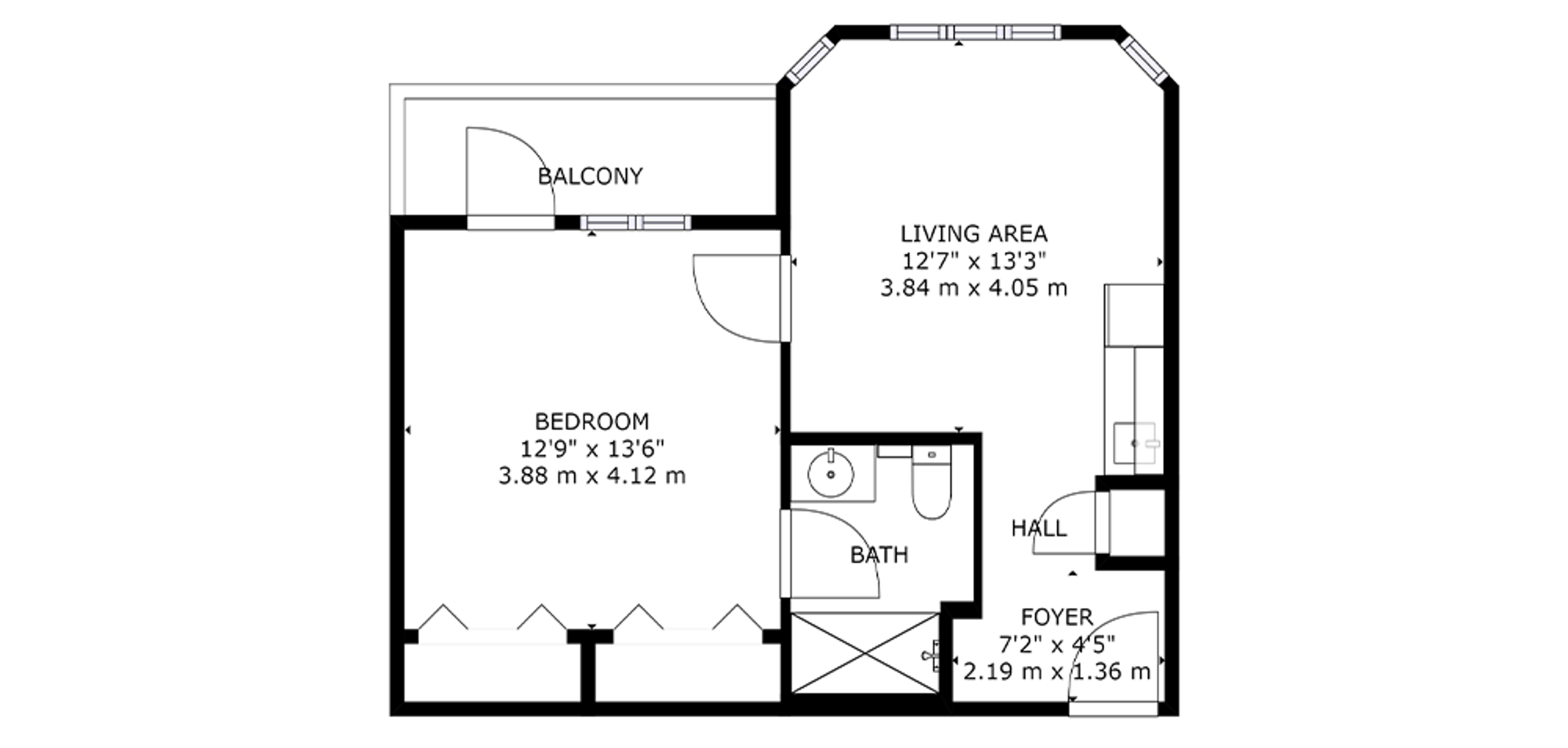 Evergreen Sample 1 Bedroom Plan