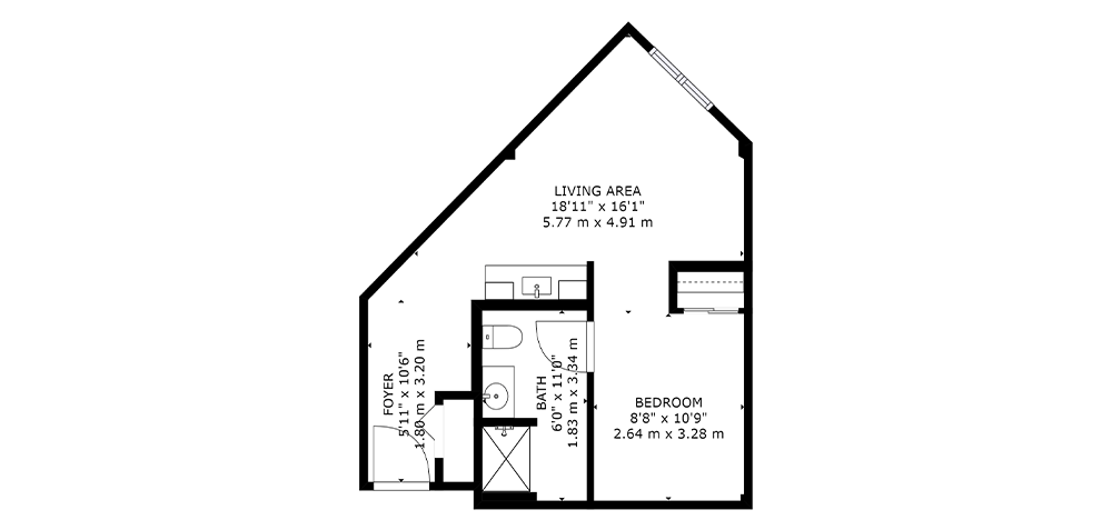 River Ridge Sample 1 Bedroom Plan A