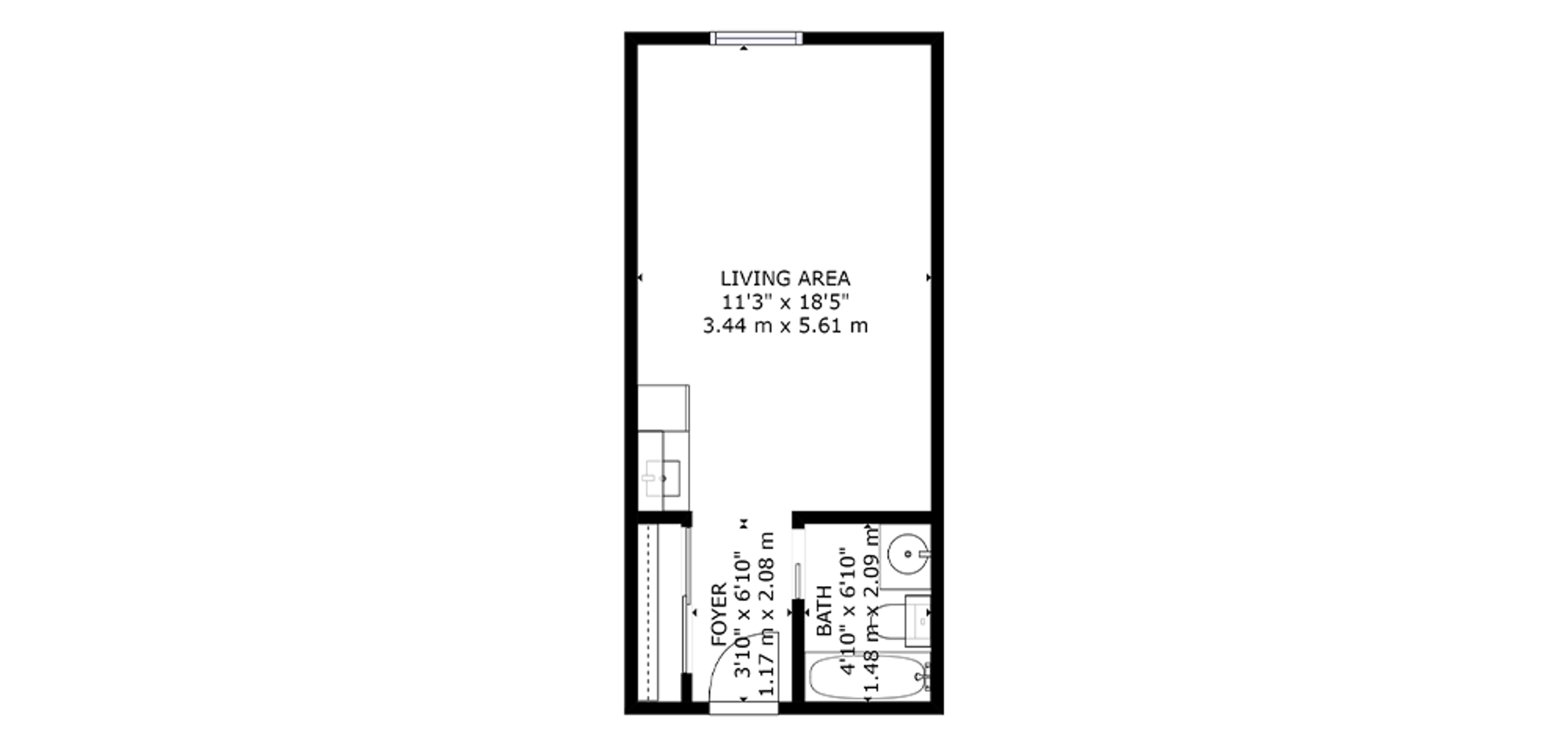 Briarfield Gardens Sample Studio Plan