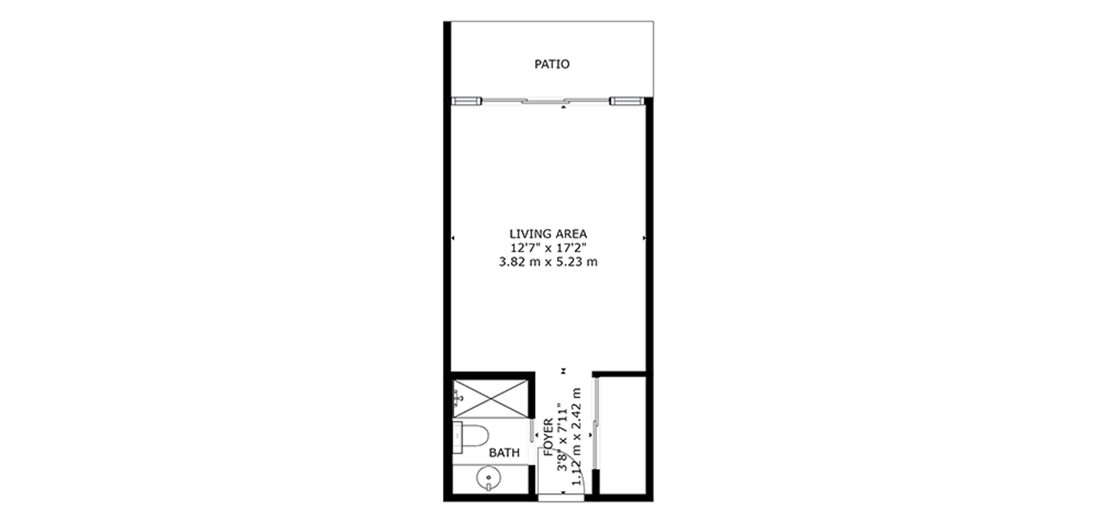 Crofton Manor Sample Studio Plan A