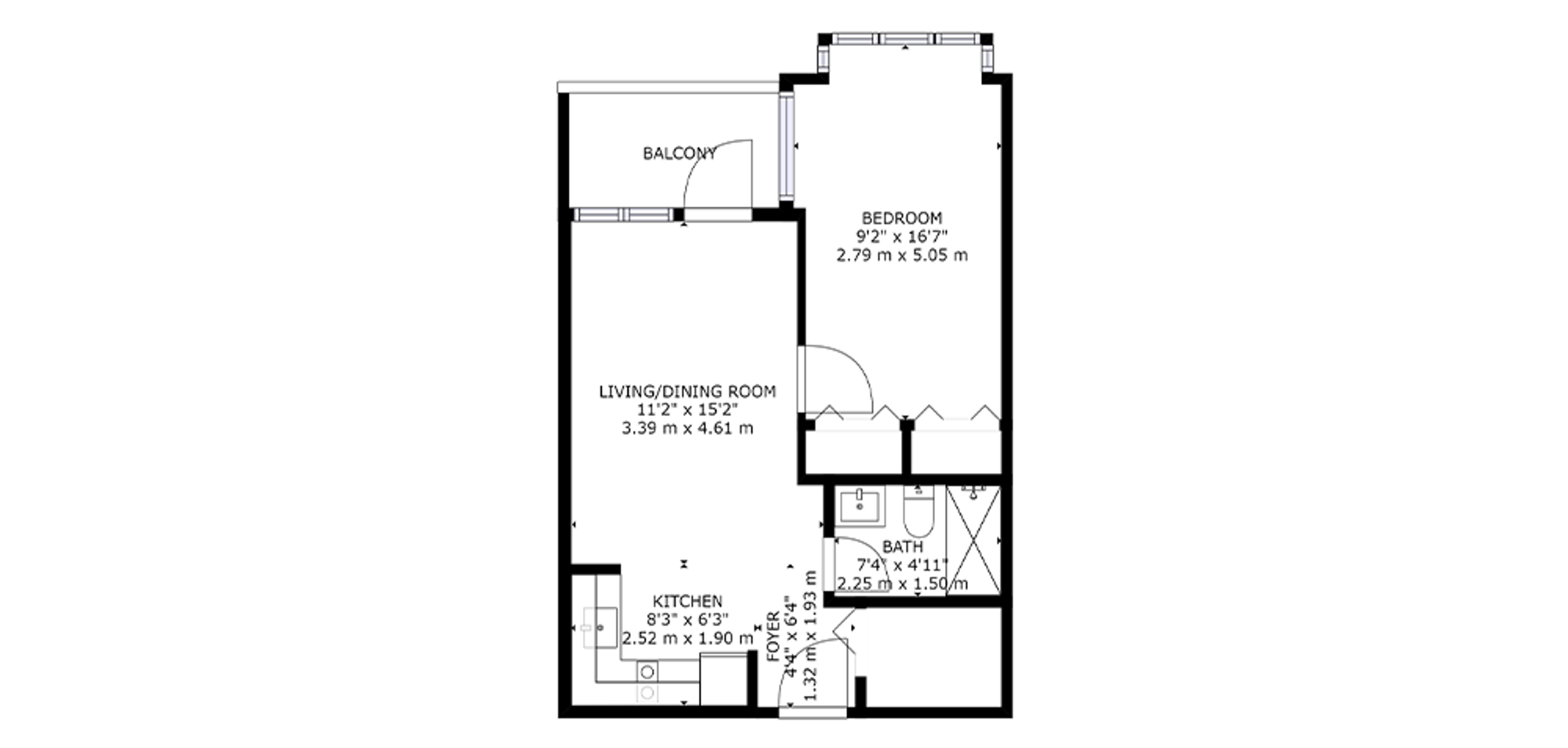 Crofton Manor Sample 1 Bedroom Plan A