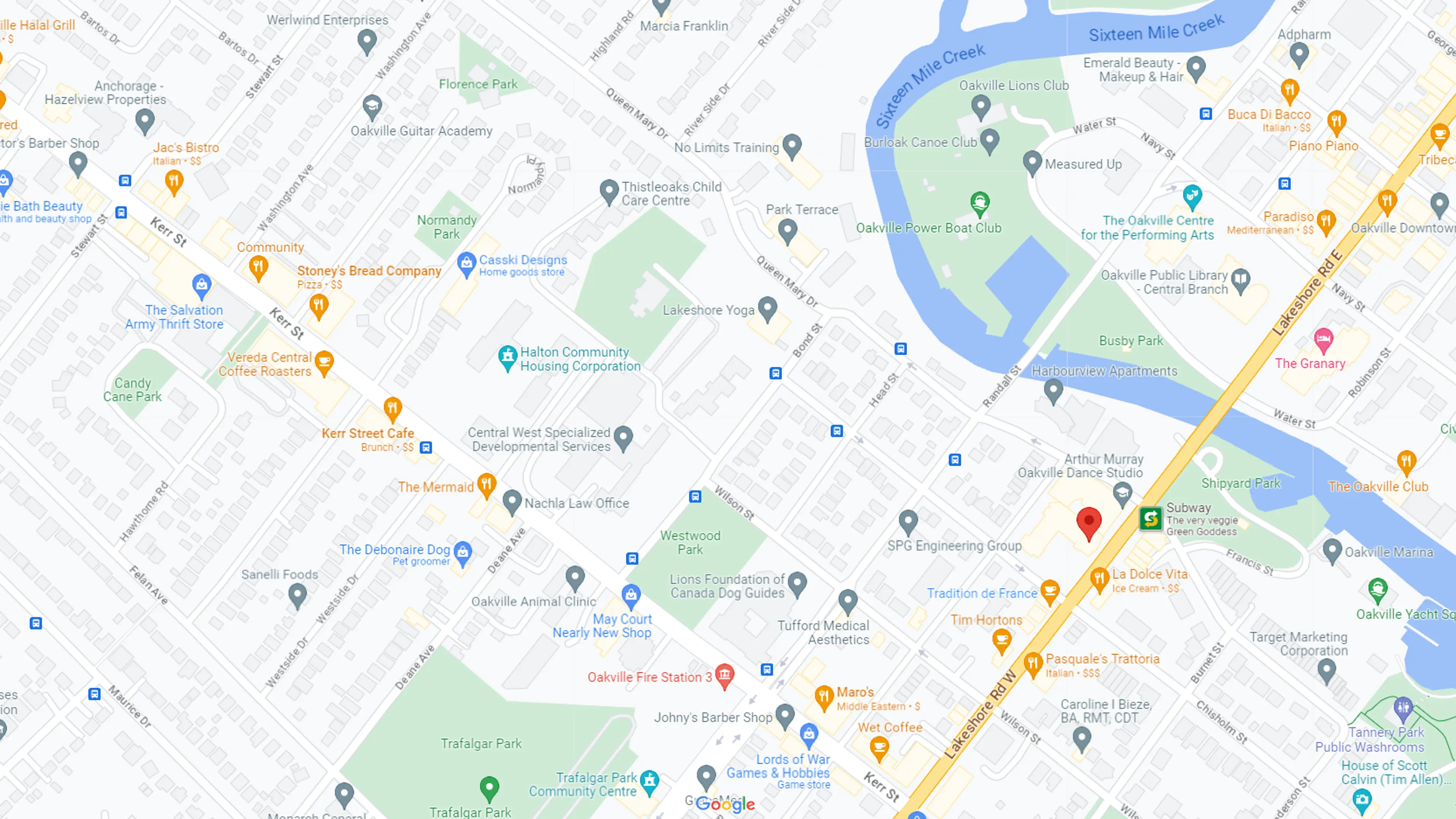 The Kensington Oakville Google Map