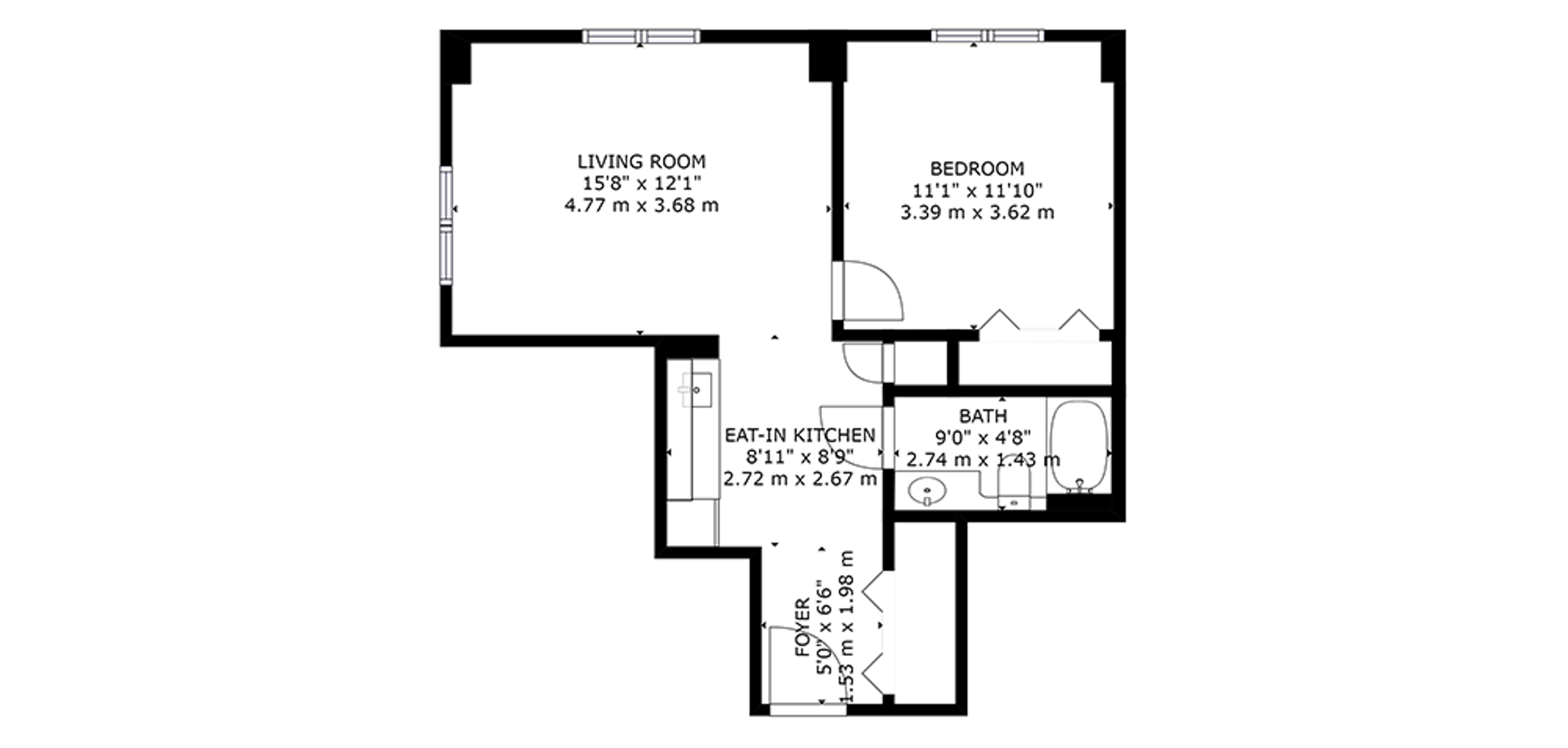 The Franklin Sample 1 Bedroom Model Suite