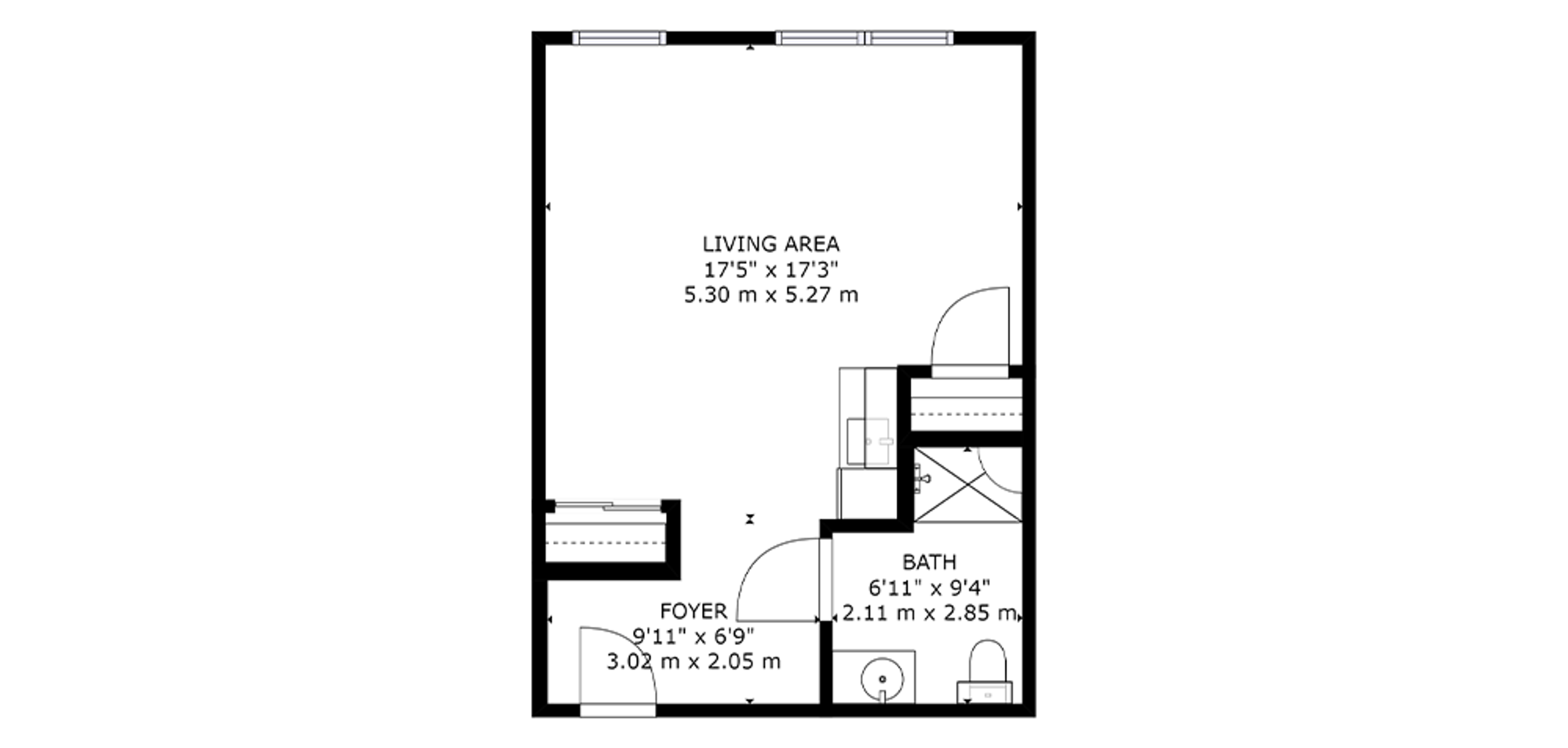 The Edgemont Sample Studio Plan B