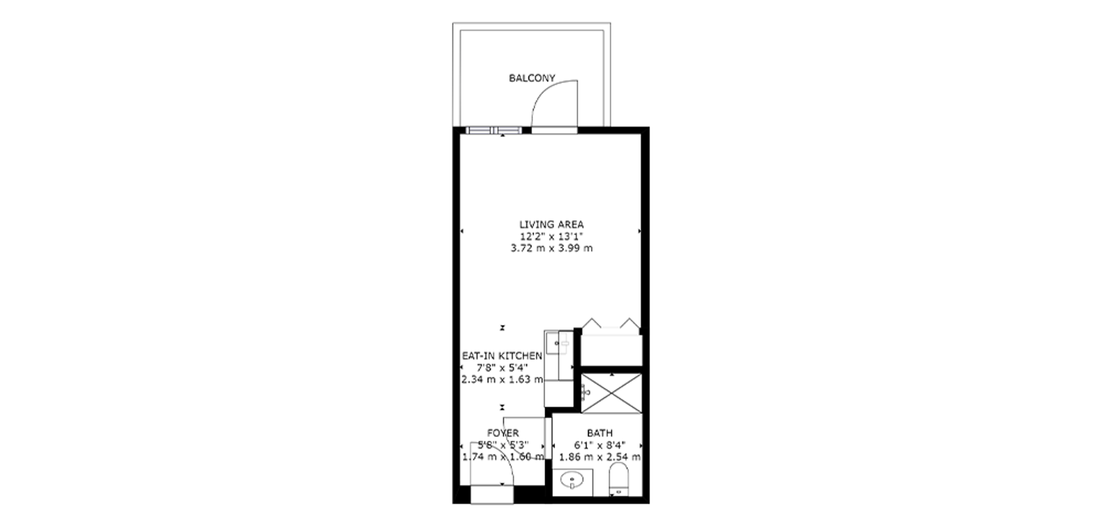 The Bentley Saskatoon Sample Studio Plan B