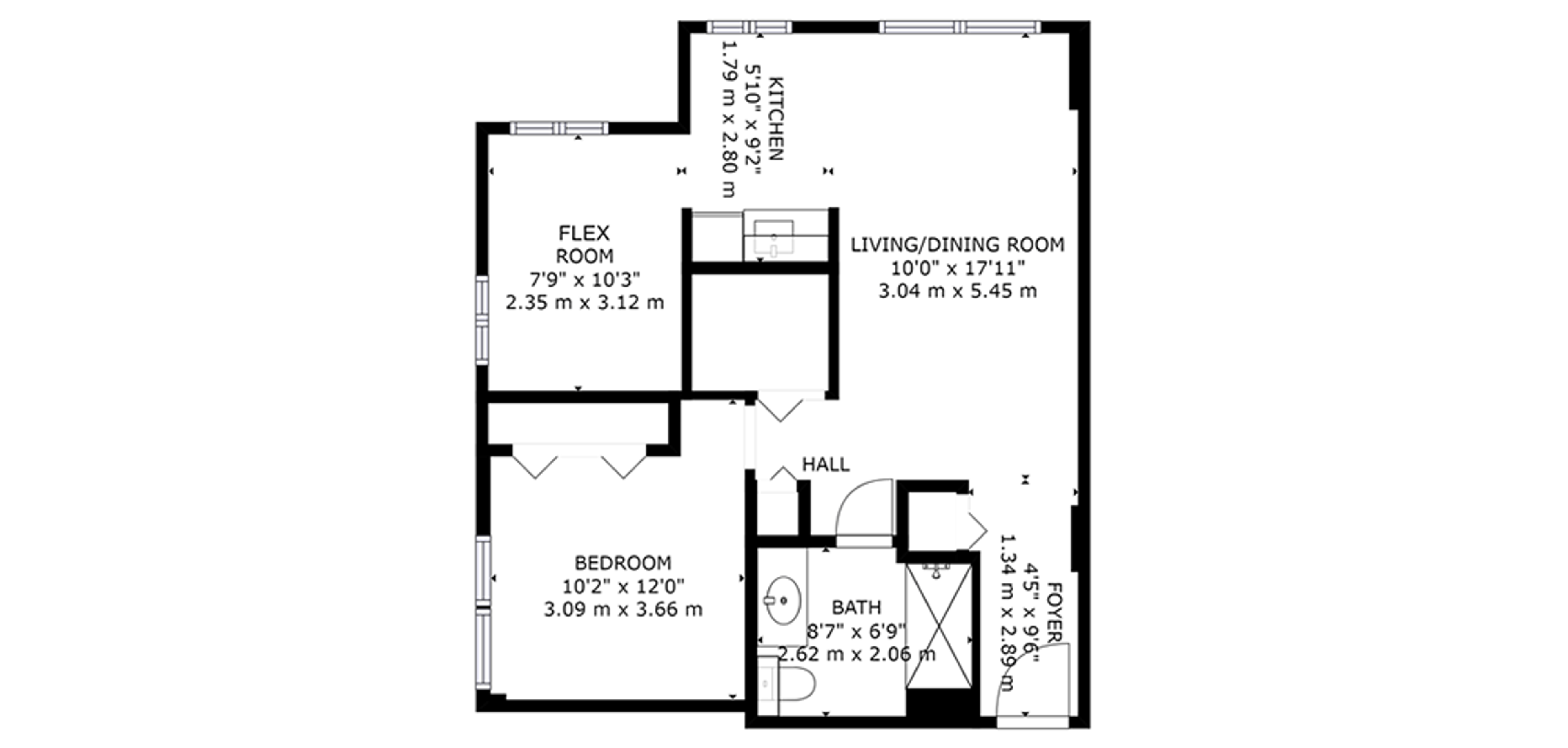 Chateau Renoir Sample 1 Bedroom Plan A