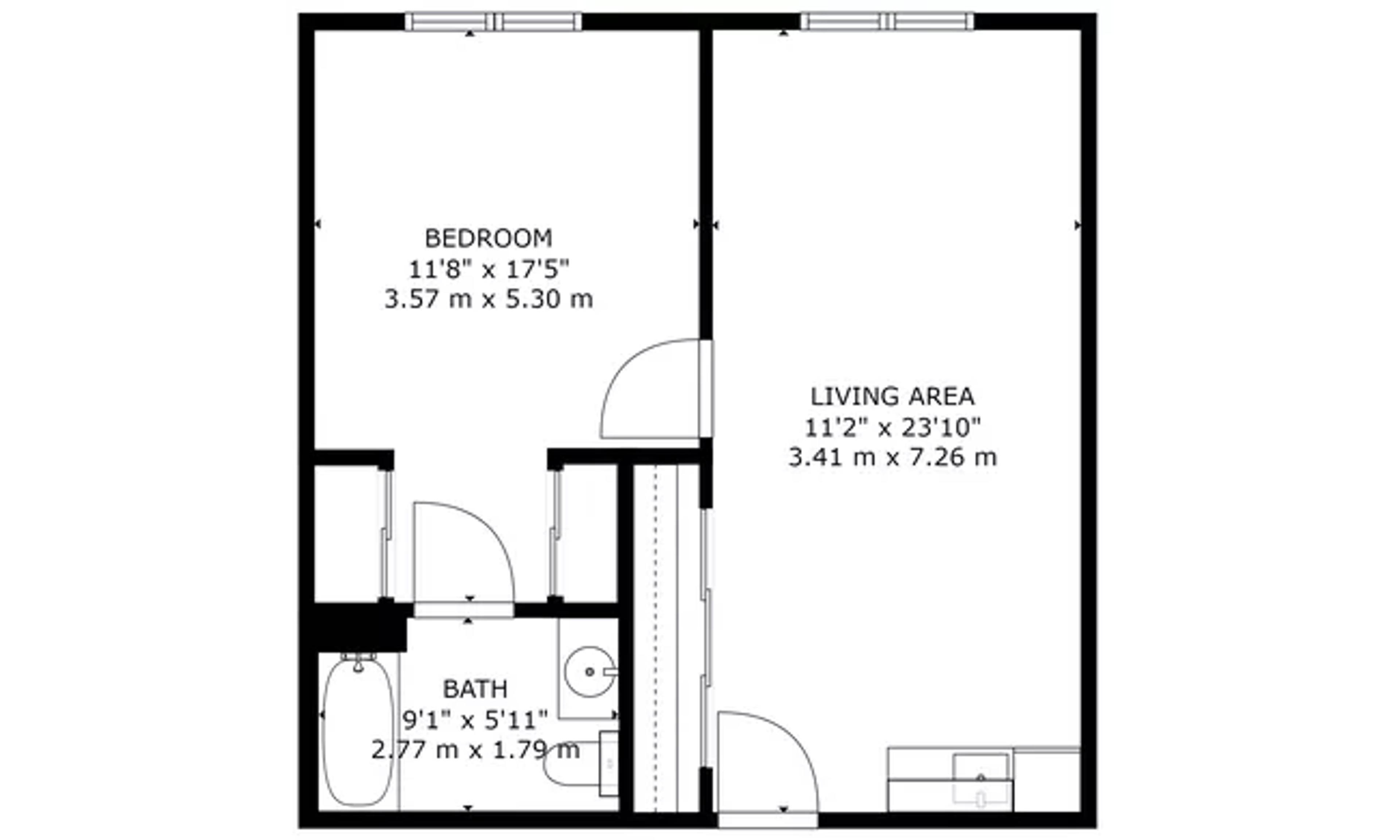 Edgemont Sample 1 Bedroom Plan C