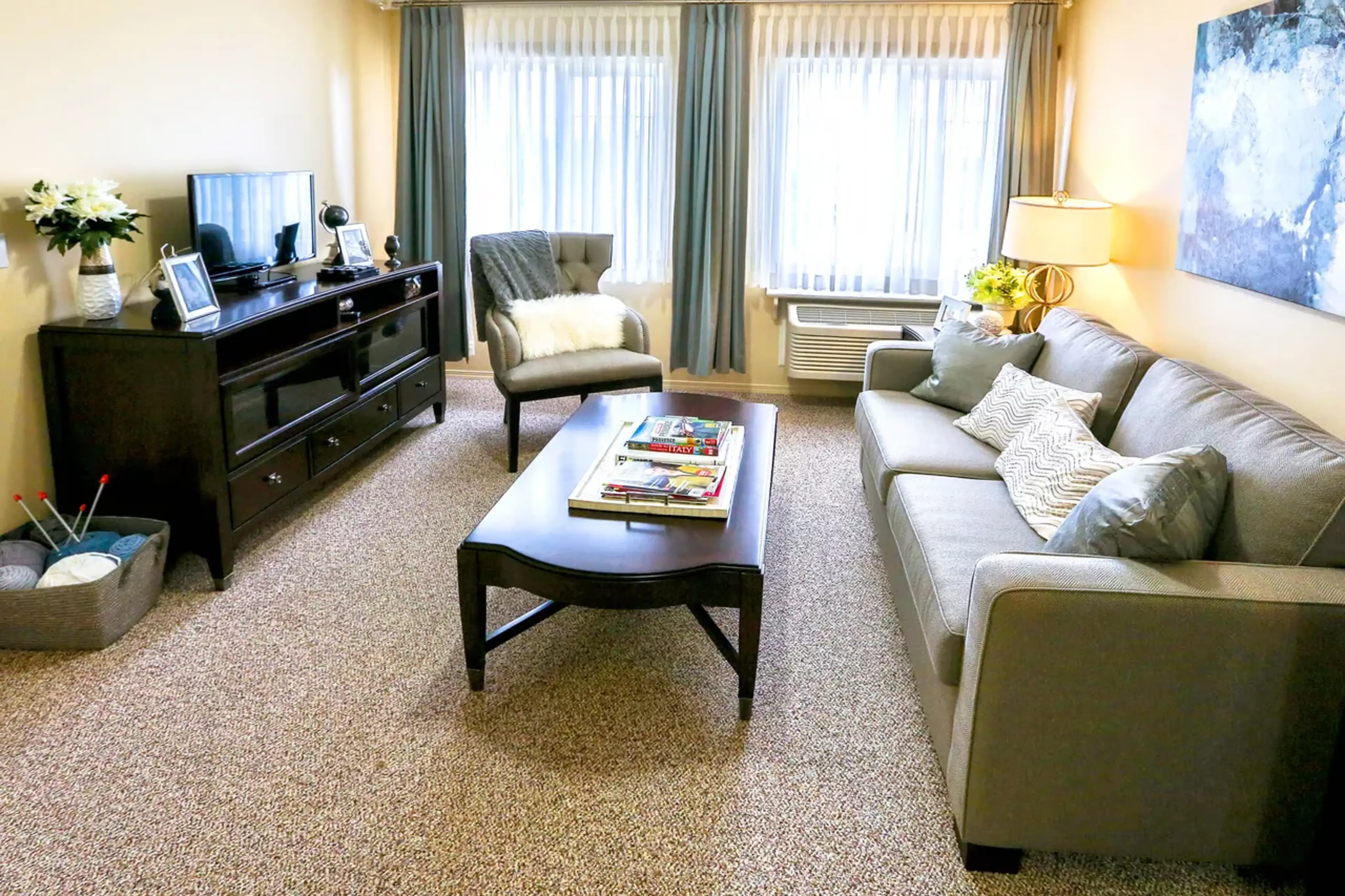 The Bentley Yorkton Model Suite Living Room