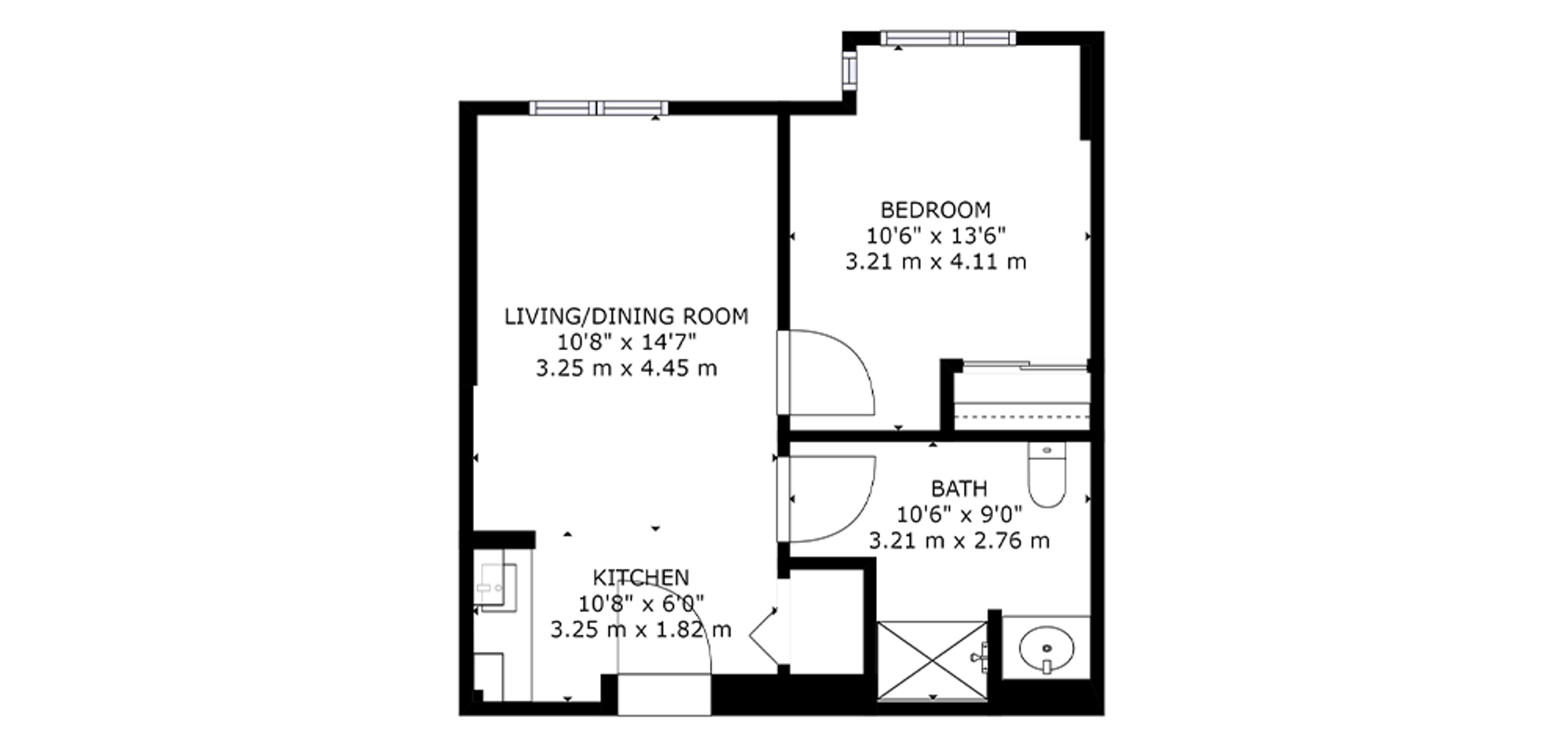 River Ridge Sample 1 Bedroom Plan C