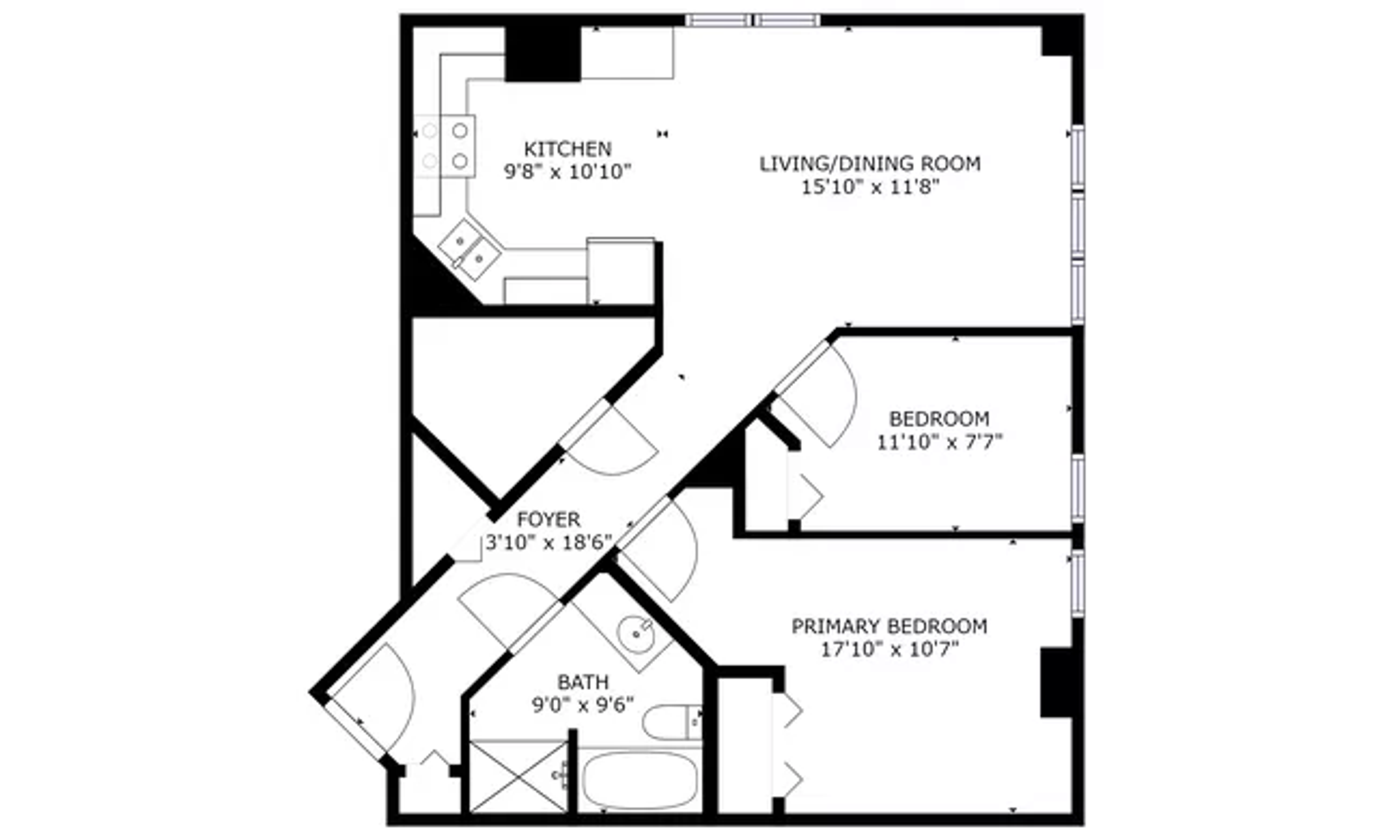 Churchill Sample 2 Bedroom Plan