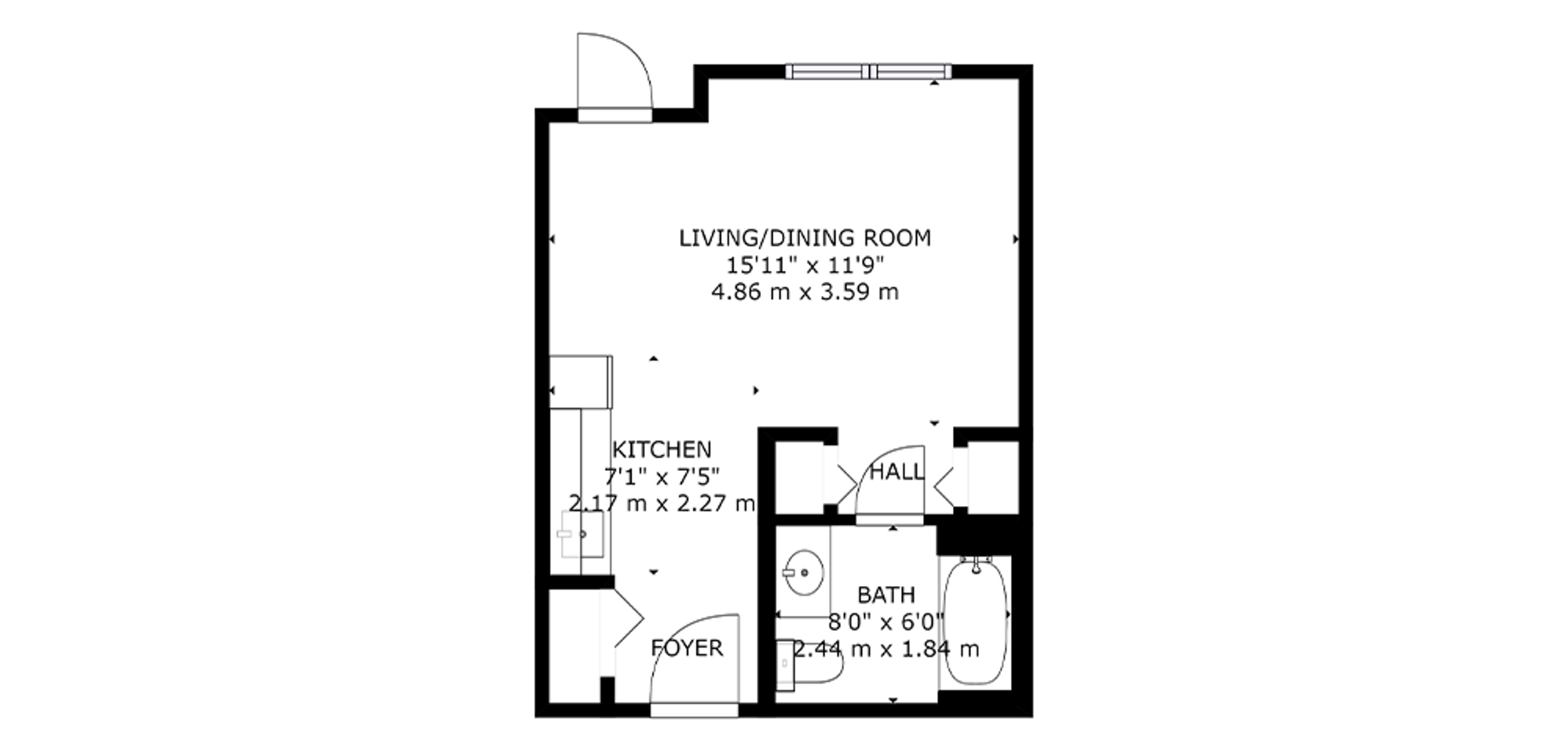 Marian Chateau Sample Studio Plan A