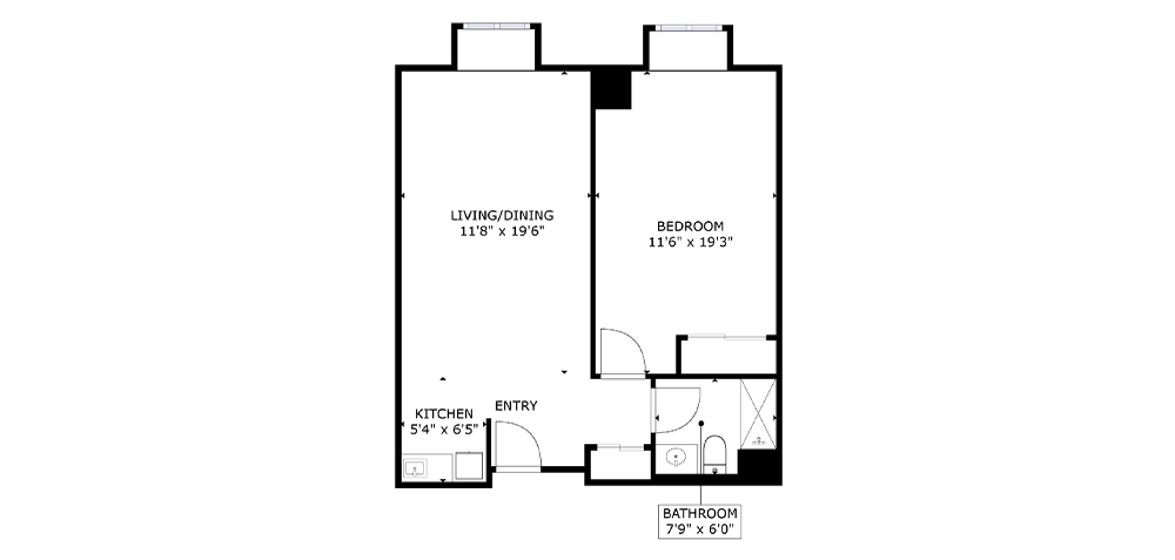 Birkdale Place Sample 1 Bedroom Plan C
