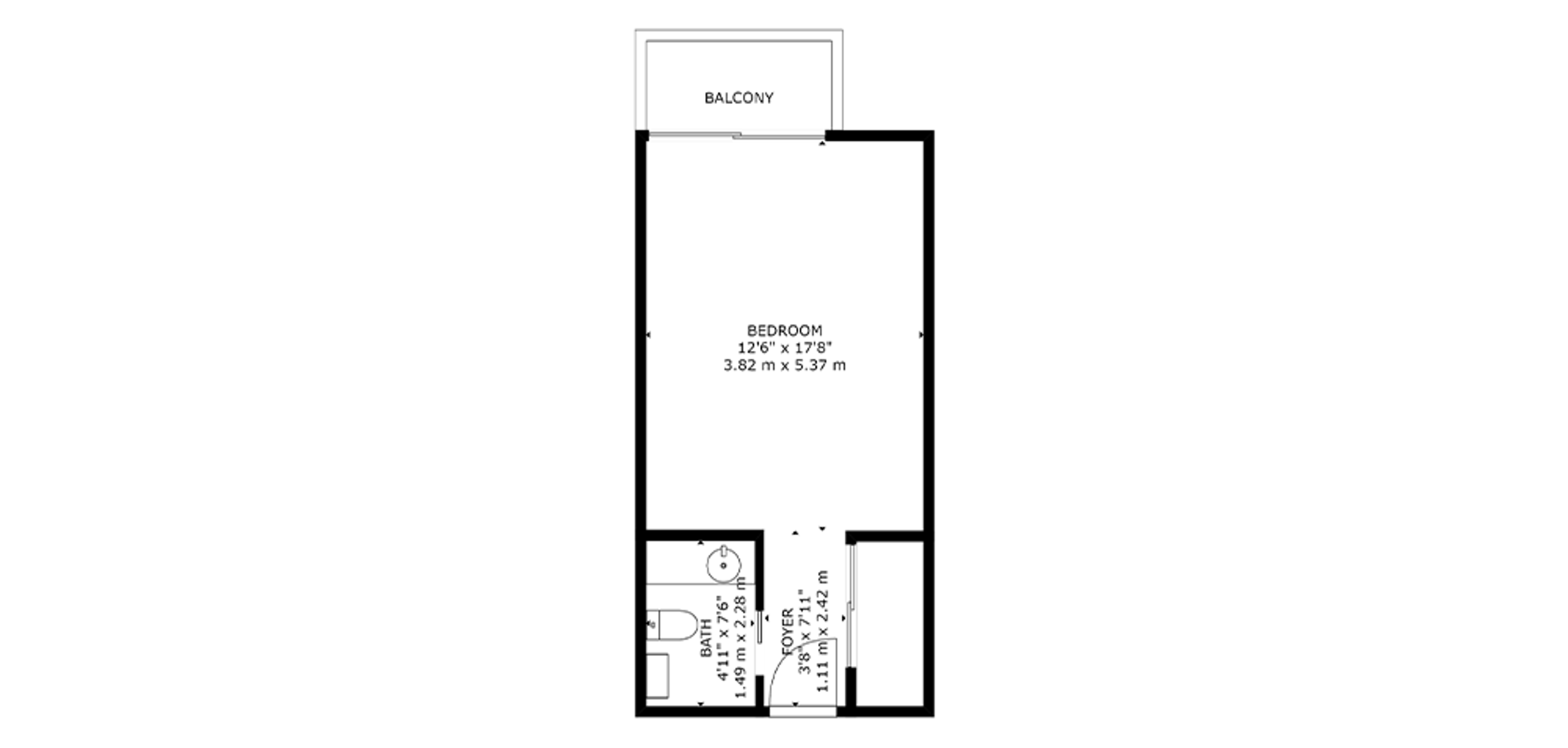 Crofton Manor Sample Studio Plan B