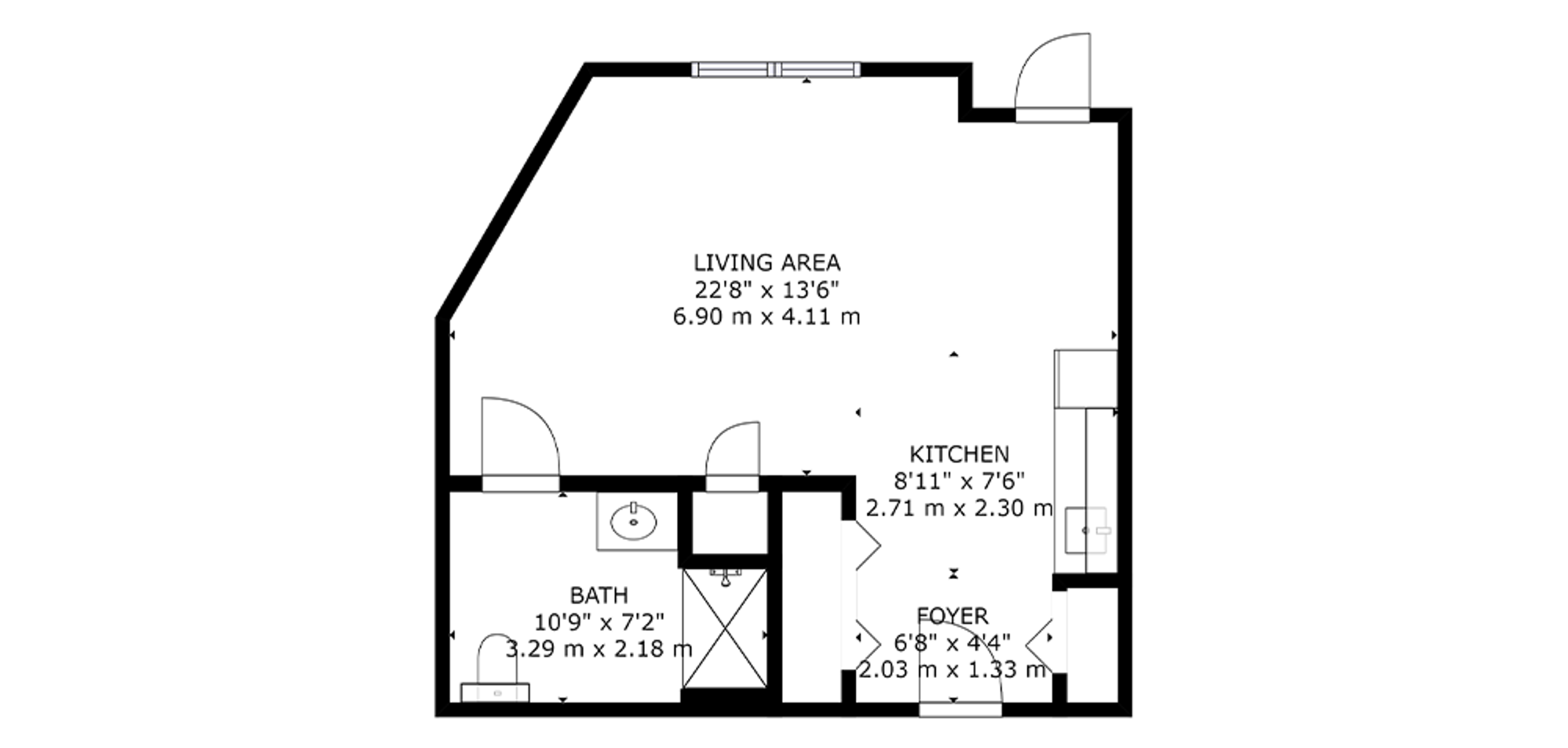 Marian Chateau Sample Studio Plan B