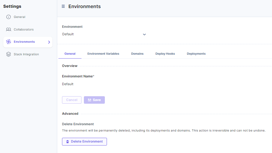 Contentstack Launch: UI Environments and Project Settings Updates