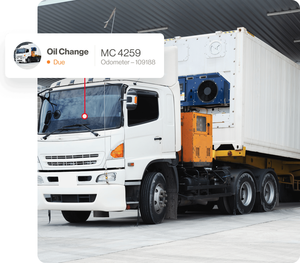 A semi-truck due for an oil change