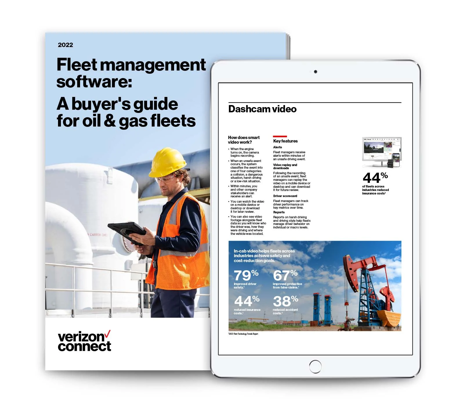Tablet with oil & gas fleet guide cover.