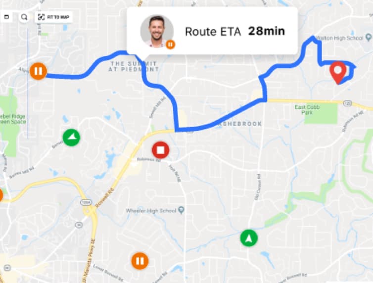 us route eta