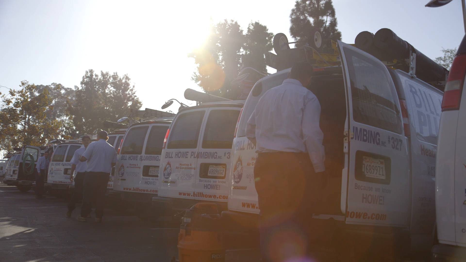 Bill Howe Plumbing's fleet of vehicles