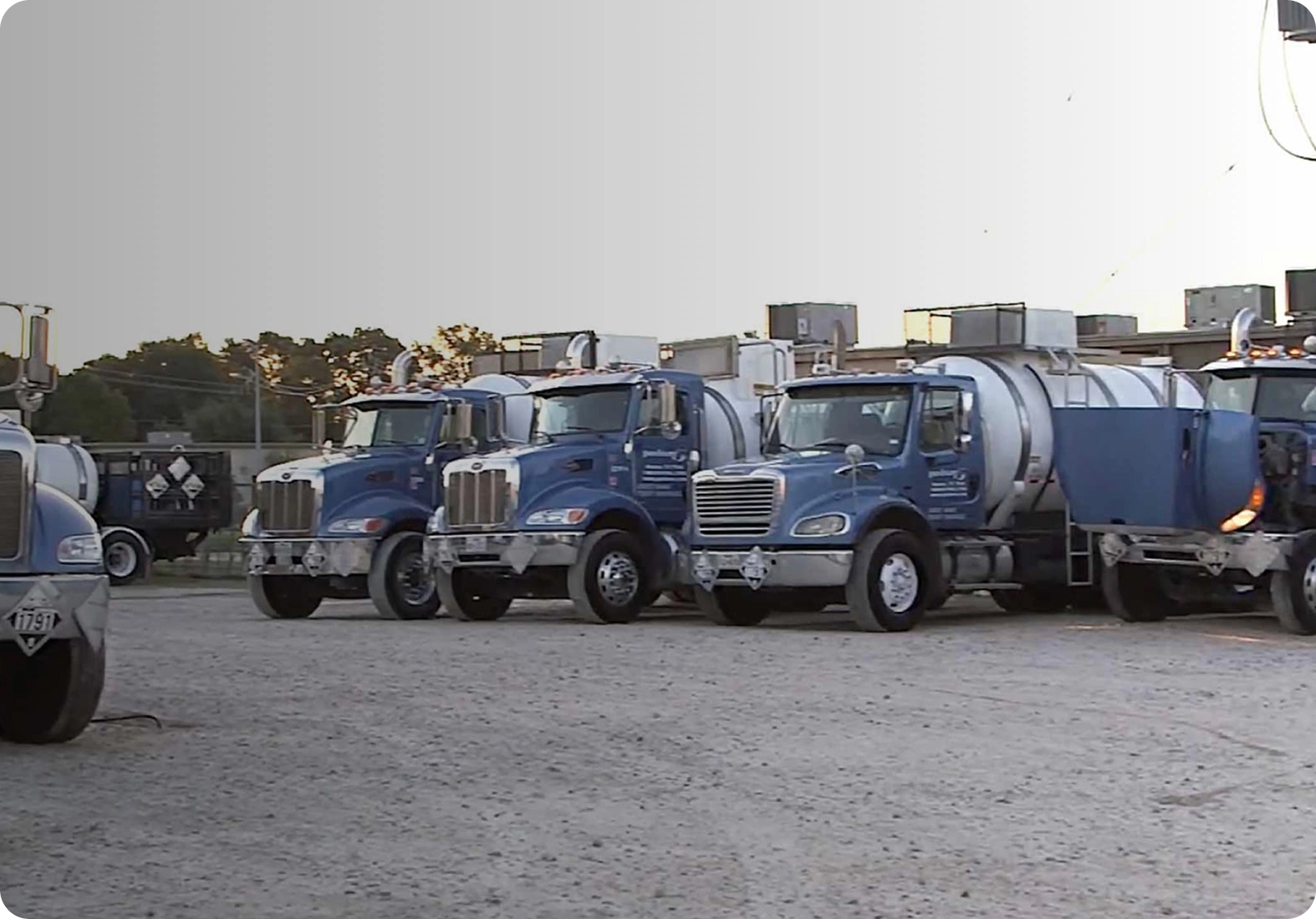 A fleet of trucks