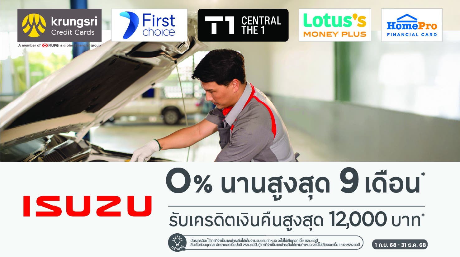 ผ่อนชําระค่าบริการกับบัตรเครดิตกรงุศรี "Care about Car"