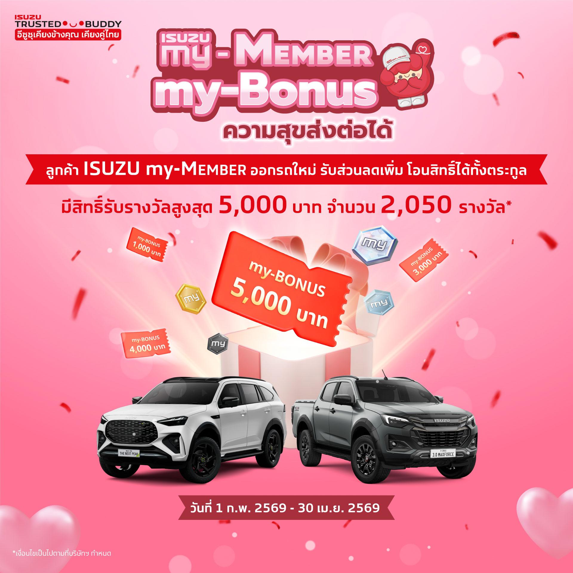 my-MEMBER my-Bonus ความสุขส่งต่อได้ - อีซูซุประเทศไทย Isuzu Thailand Official