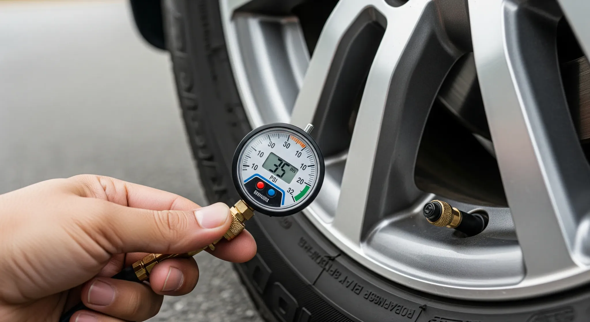 เทคนิคเติมลมยางรถกระบะ ISUZU 4 ประตู