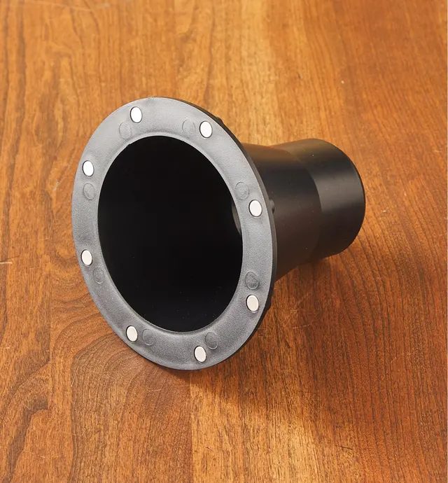 image of Adaptateur magnétique pour tuyau de dépoussiérage, 4 po à 2 1/2 po