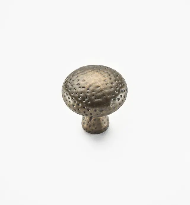 image of Solid Brass Dimpled Round Knob