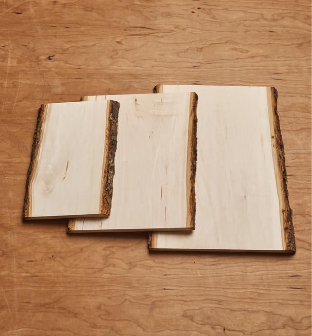 image of Live-Edge Rectangular Basswood Plaques