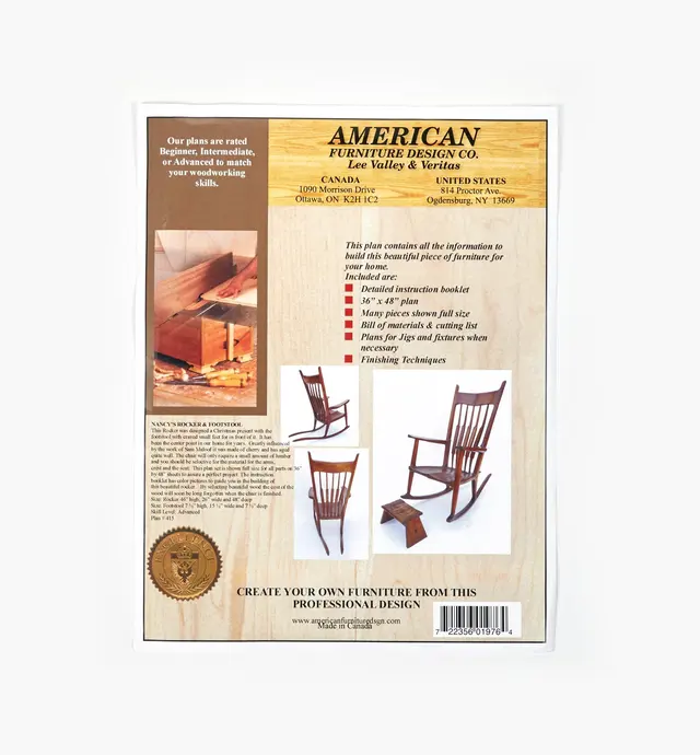 image of Nancy's Rocker & Footstool Plan
