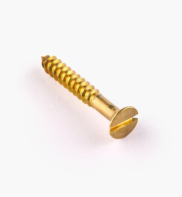 image of 1" #6 Flat-Head Brass Screws