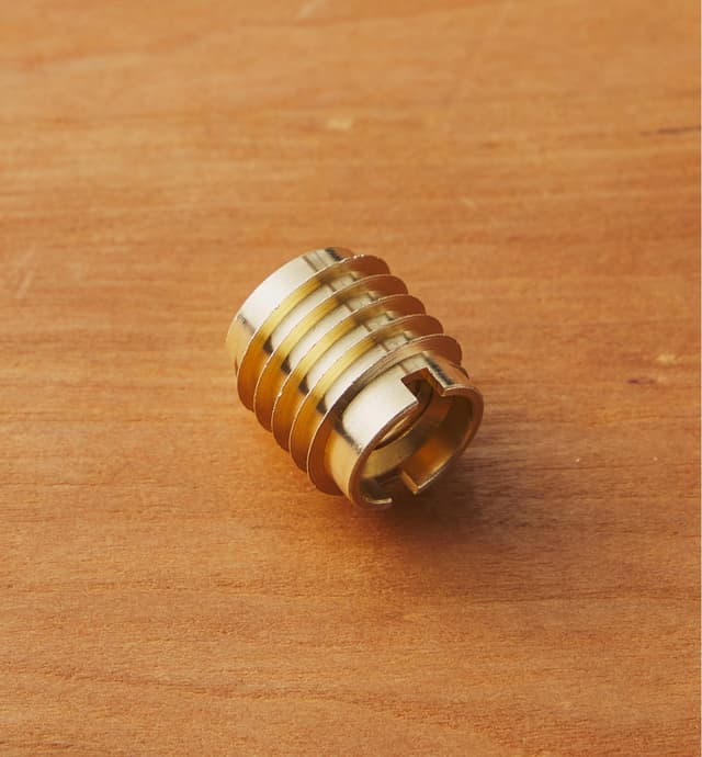 image of M8-1.25 Brass Knife-Edge Insert Nut