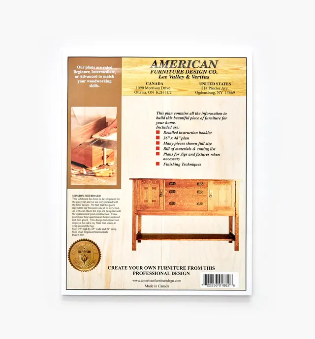 image of Mission Sideboard Plan