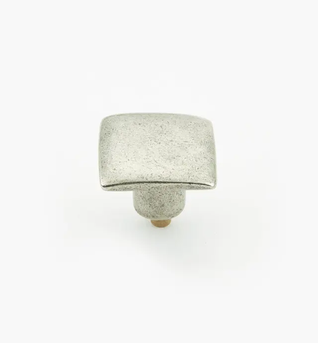 image of Simple Pewter Square Knob