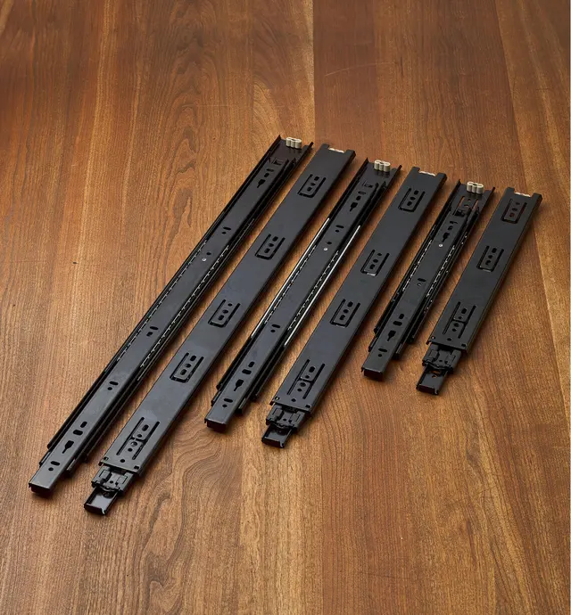 image of Black 100 lb Full-Extension Slides