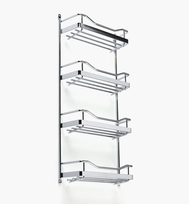 image of Narrow Four-Shelf Screw-Mount Spice Rack