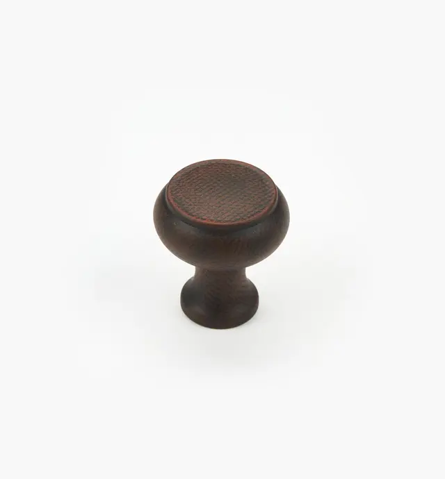 image of Dark Rust Patterned Knob