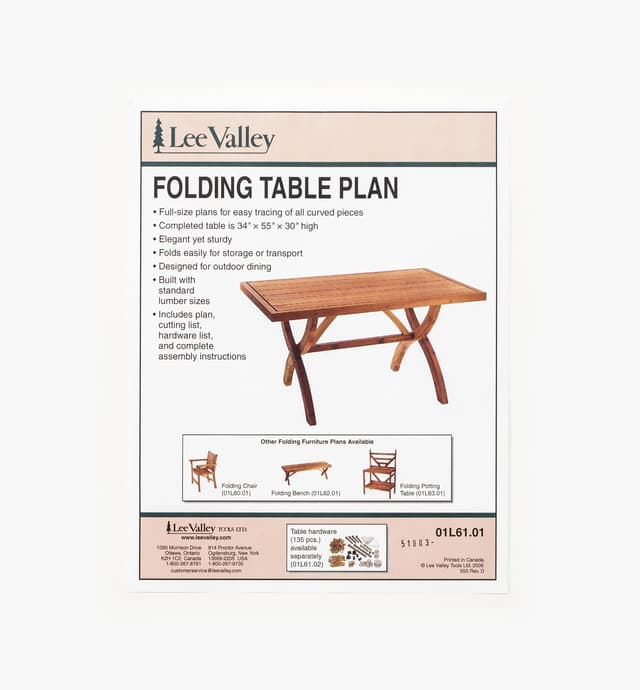 image of Folding Table Plan