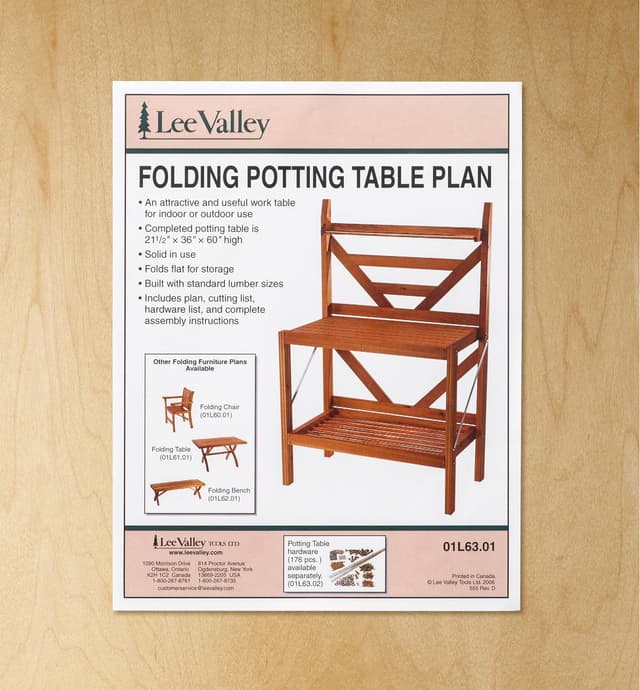 image of Folding Potting Table Plan