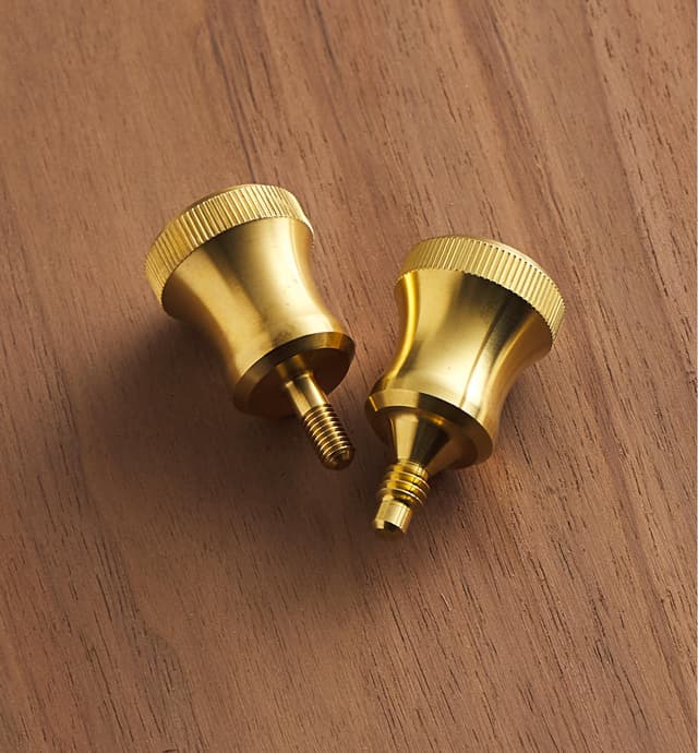 image of Brass Knobs for the Veritas Large Shoulder Plane