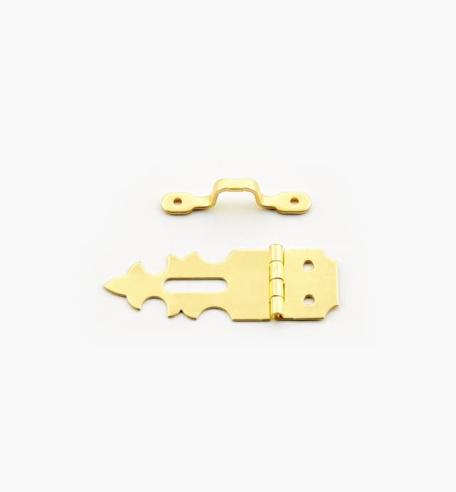 image of Fancy Narrow Brass Box Hasps